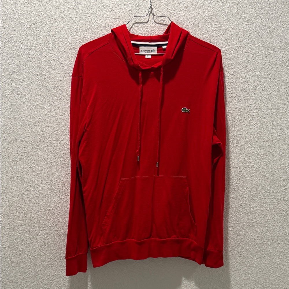 Lacoste Vibrant Red Pullover Hoodie